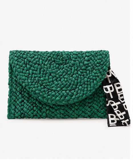 Emerald Weave Clutch