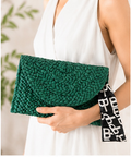 Emerald Weave Clutch