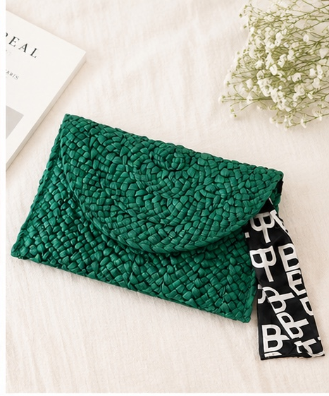 Emerald Weave Clutch