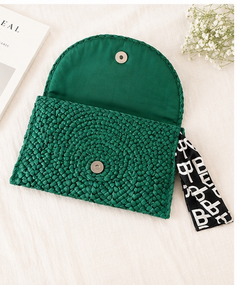 Emerald Weave Clutch
