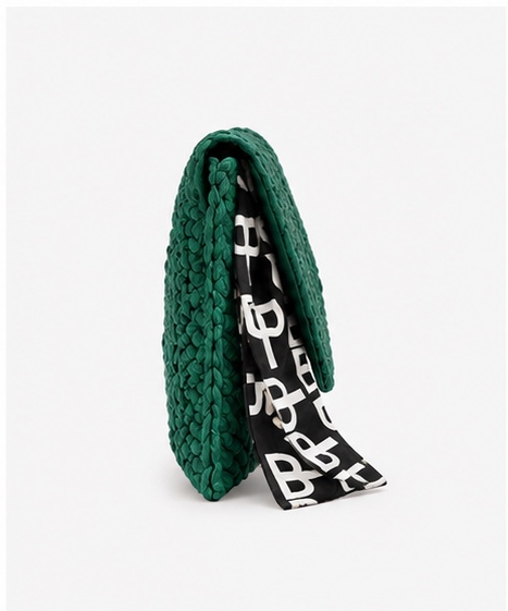 Emerald Weave Clutch