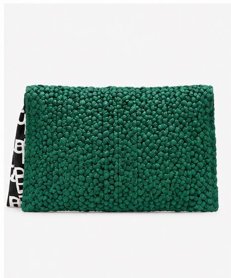 Emerald Weave Clutch