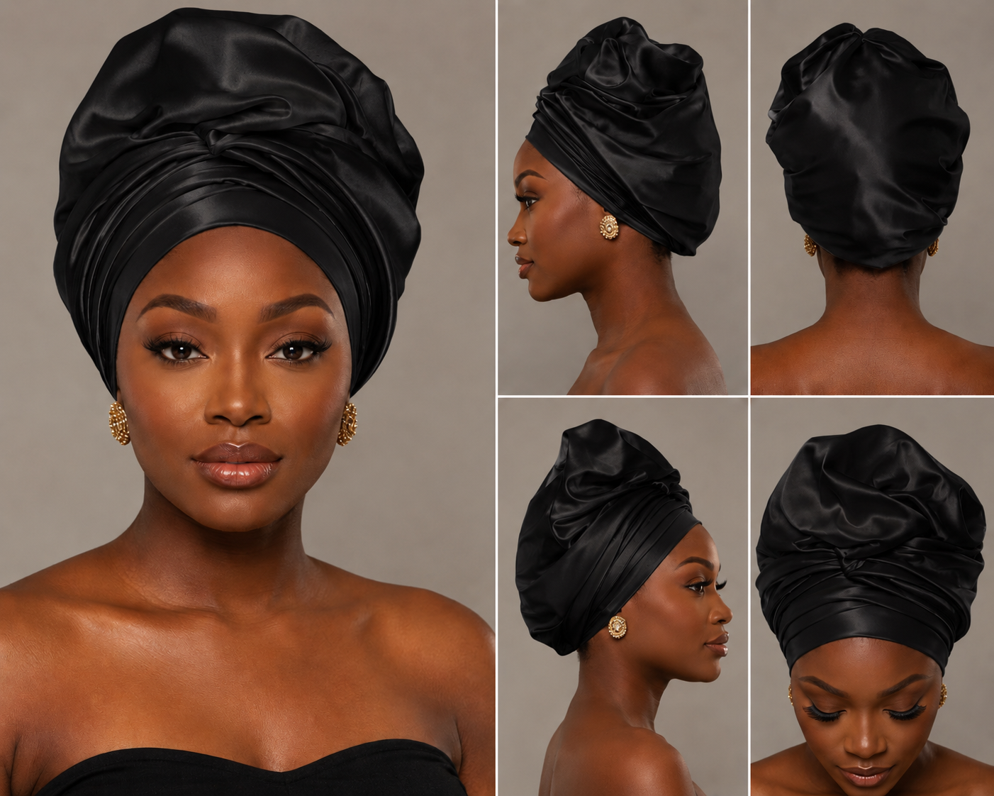 Luxurious silk satin head-wrap